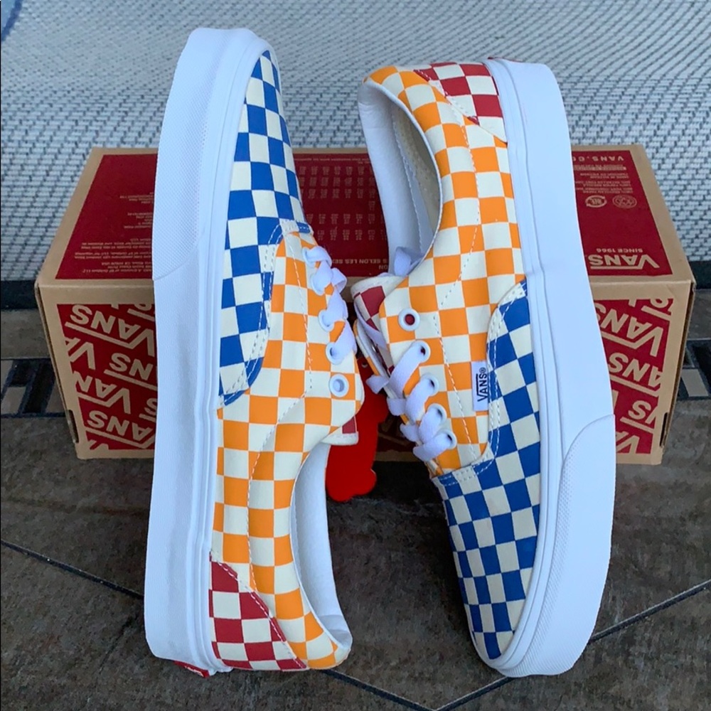 VANS ERA CHECKERBOARD MULTI/TRUE WHITE MEN’s - Picture 6 of 16